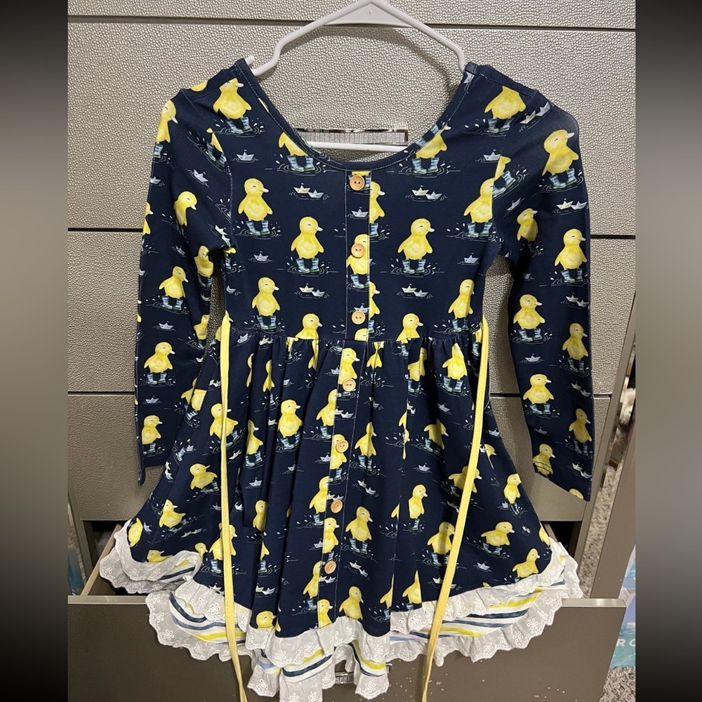 New Eliza Cate and Co Size 8 Lucky Ducky Twirl Dress